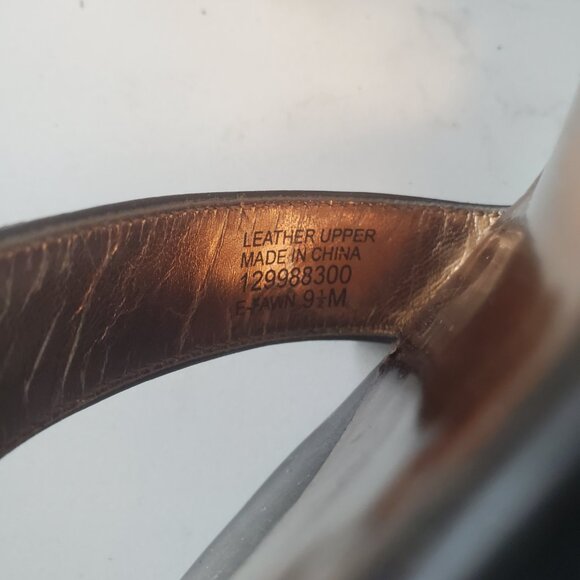 Etienne Aigner Brown Croc Embossed Women's Strappy Leather Sandal sz. 9.5M - Picture 14 of 16